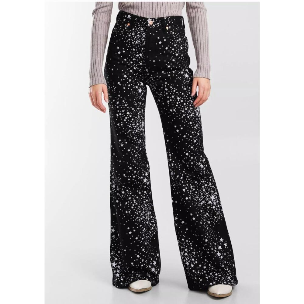 Wrangler Black Wanderer 622 High Rise Flare Jeans W27 L34